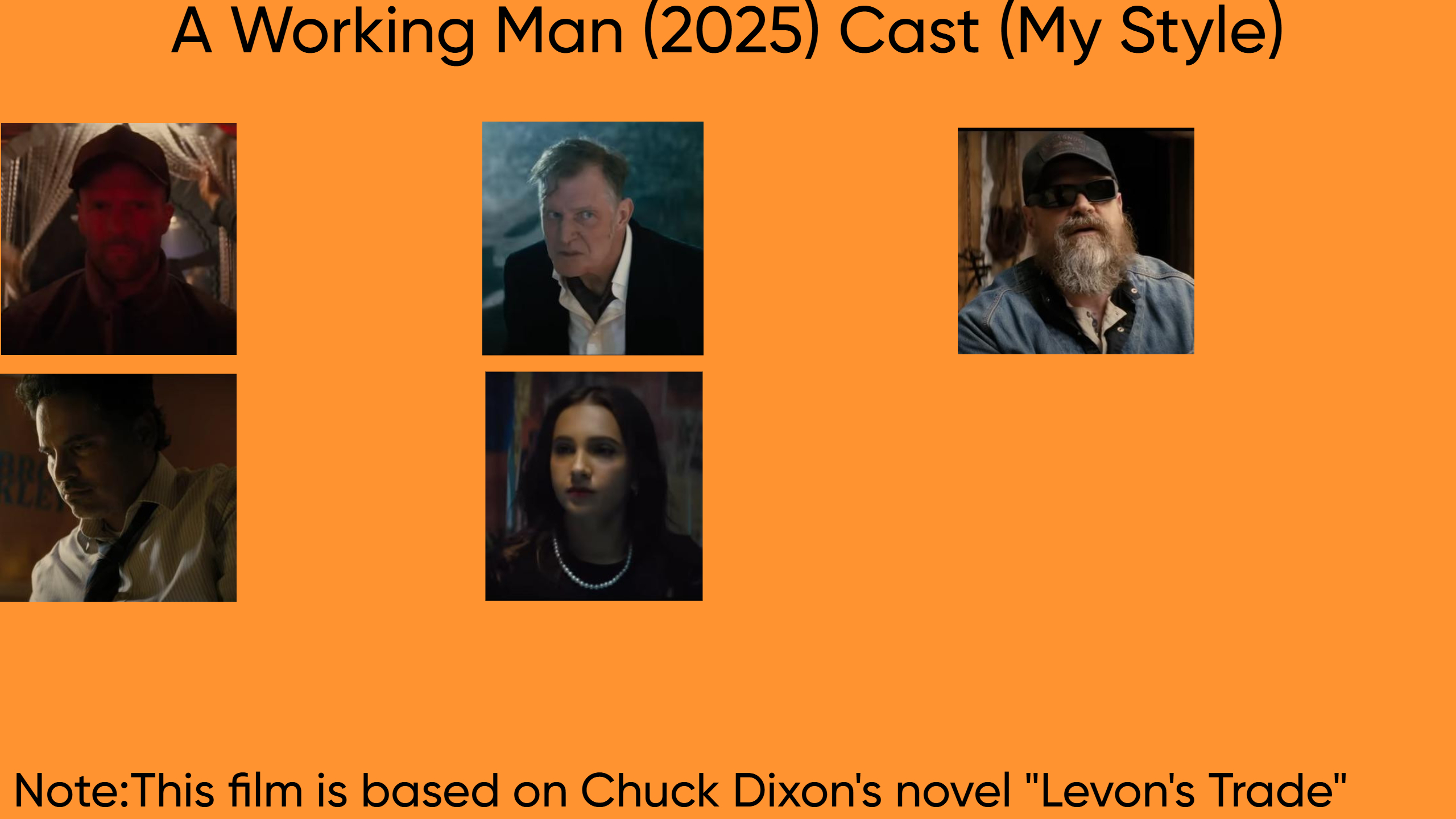 A Working Man (2025) Cast (My Style) Blank Meme Template