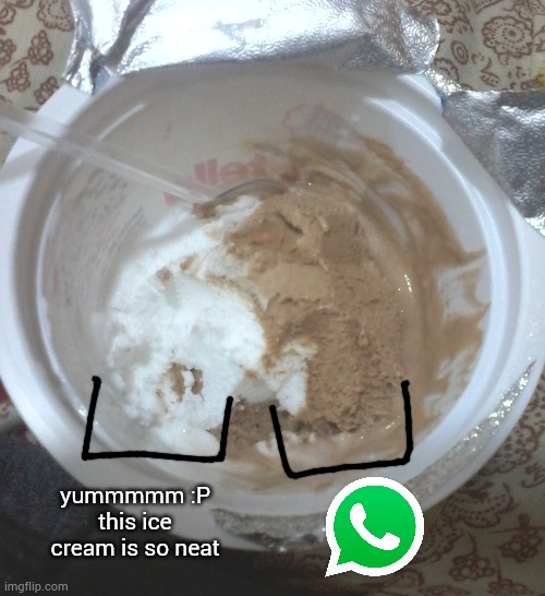 shit other than shitposts | yummmmm :P this ice cream is so neat | made w/ Imgflip meme maker