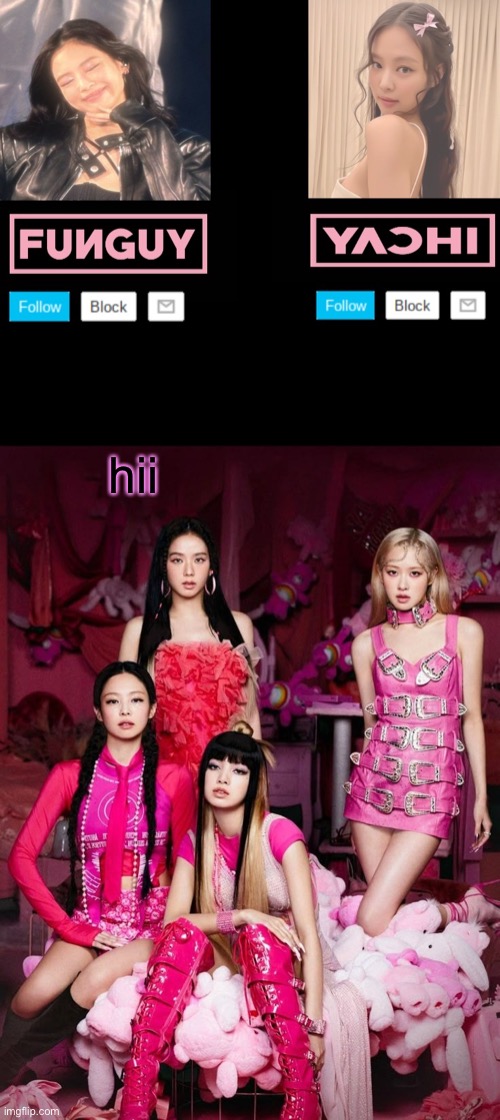 whazzup | hii | image tagged in funguy and yachi temp | made w/ Imgflip meme maker
