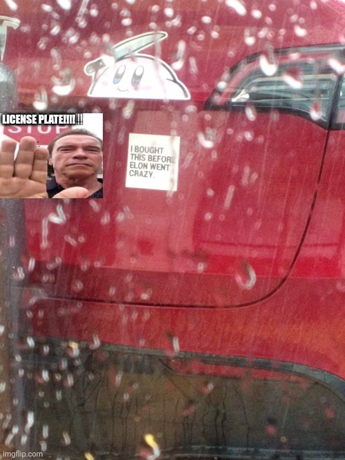 Spotted this on a Tesla lmao | LICENSE PLATE!!!! | made w/ Imgflip meme maker