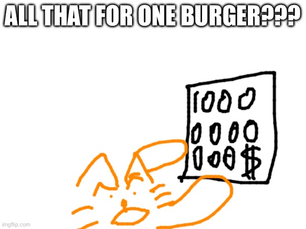 ALL THAT FOR ONE BURGER??? | made w/ Imgflip meme maker