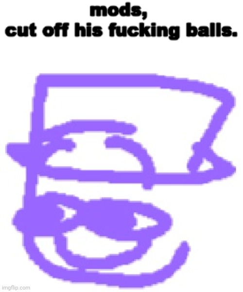 mods, cut off his balls | image tagged in mods cut off his balls | made w/ Imgflip meme maker