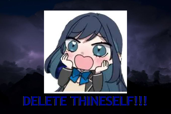 Ado DELETE THINESELF!!! Blank Meme Template
