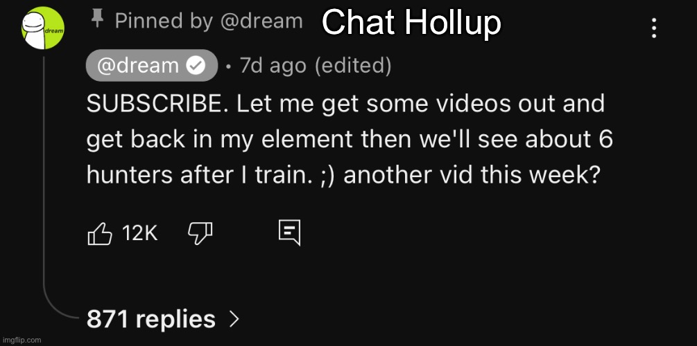 Chat Hollup | made w/ Imgflip meme maker