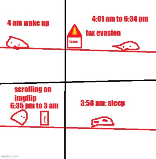 daily routine for a blob | made w/ Imgflip meme maker