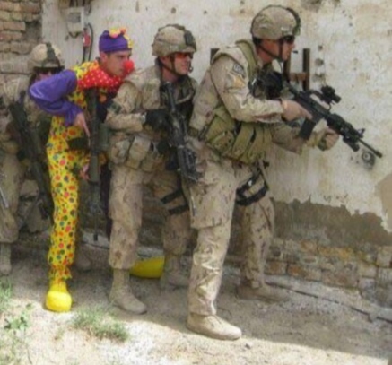 Military clown Blank Meme Template