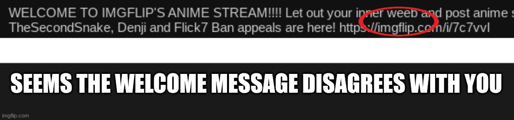 SEEMS THE WELCOME MESSAGE DISAGREES WITH YOU | made w/ Imgflip meme maker