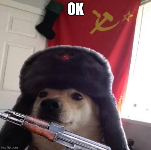 Russian Doge | OK | image tagged in russian doge | made w/ Imgflip meme maker