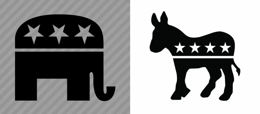 Republican and Democrat Logo Blank Meme Template