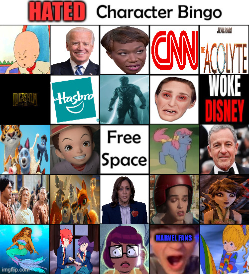 hated bingo Blank Meme Template