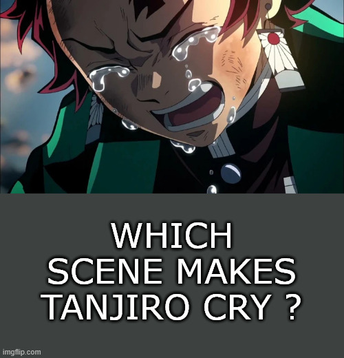 which scene makes tanjiro cry ? Blank Meme Template