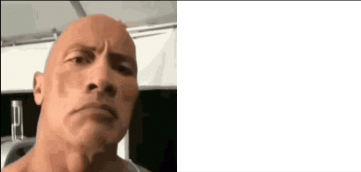 High Quality Dogoventures sussy rock raise eyebrow sus Blank Meme Template
