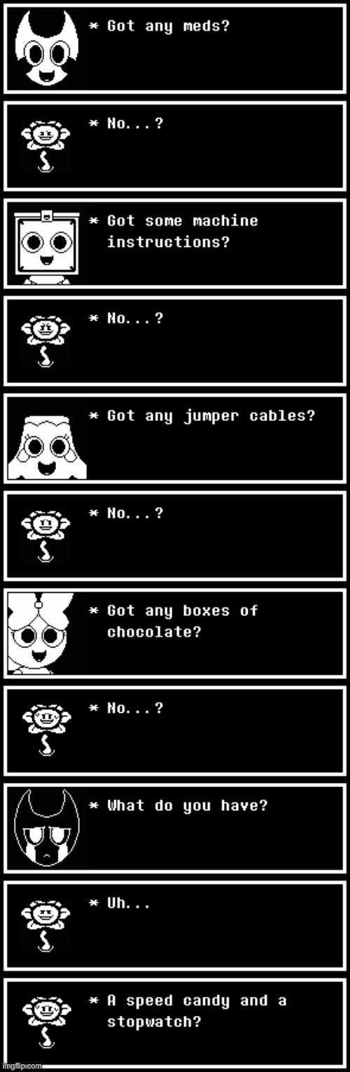 Dandy’s shop be like (it’s Flowey because this was part of a job swap thing I did) | made w/ Imgflip meme maker