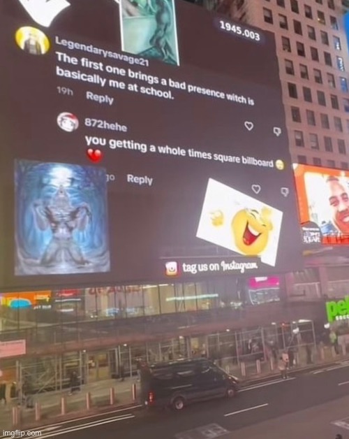 Times Square billboard | made w/ Imgflip meme maker