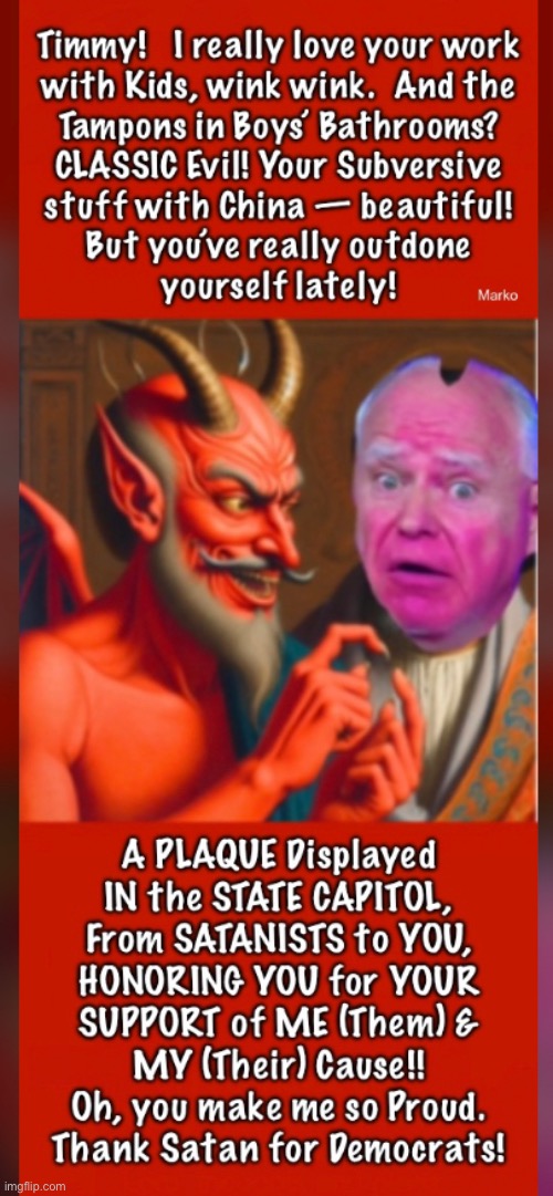 Working hand in hand — Supporting one another | image tagged in memes,if u r evil person u r democrat,father of lies heading the party of lies,walz n satanists,fjb voters kissmyass | made w/ Imgflip meme maker