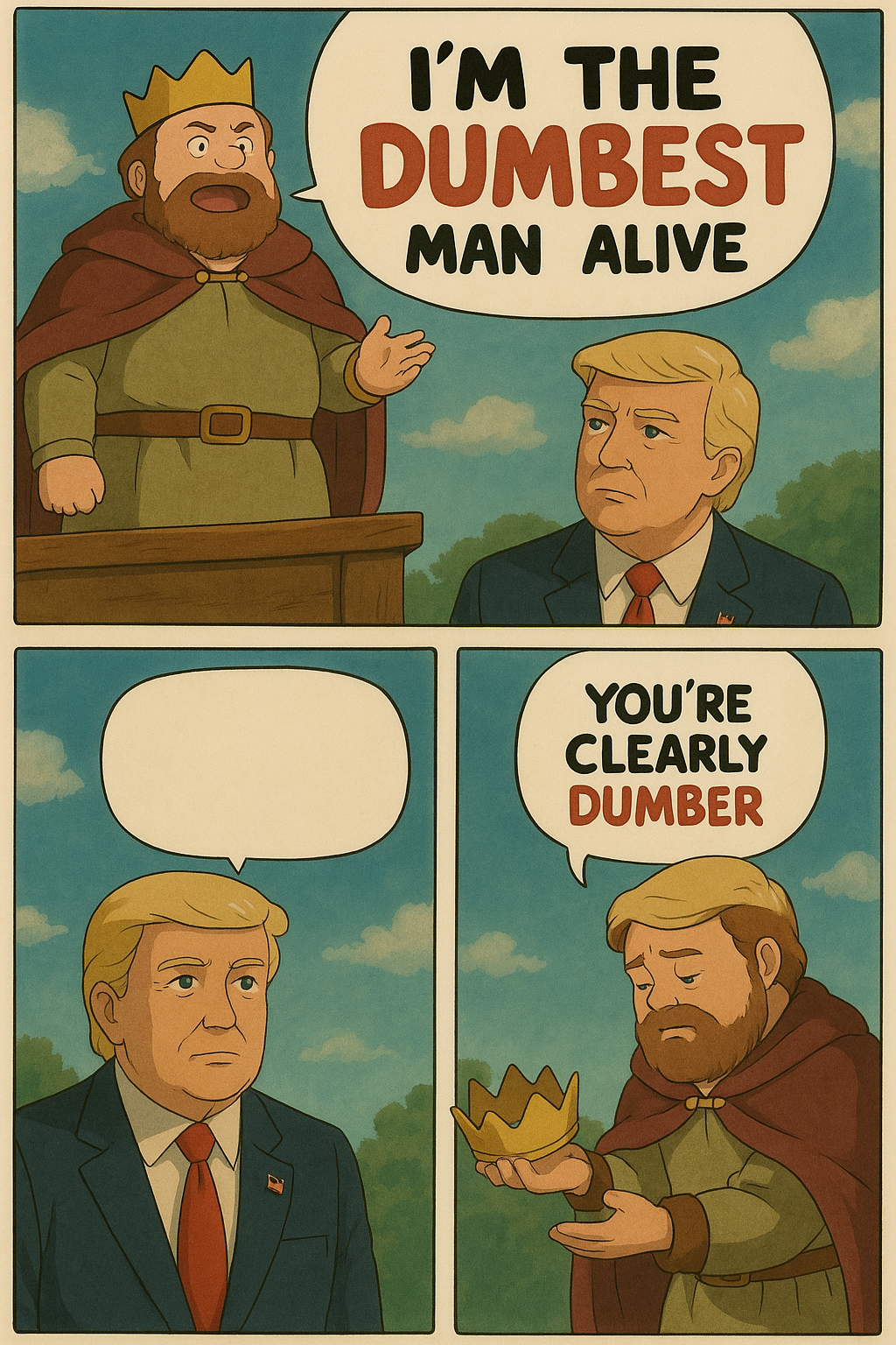 you are clearly dumber trump Blank Meme Template