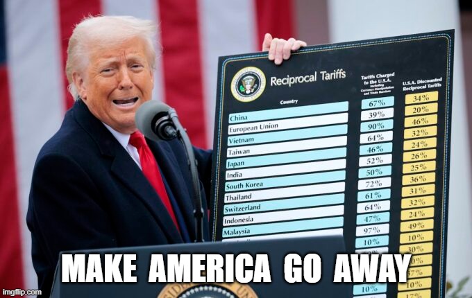 The New MAGA | MAKE  AMERICA  GO  AWAY | image tagged in maga | made w/ Imgflip meme maker