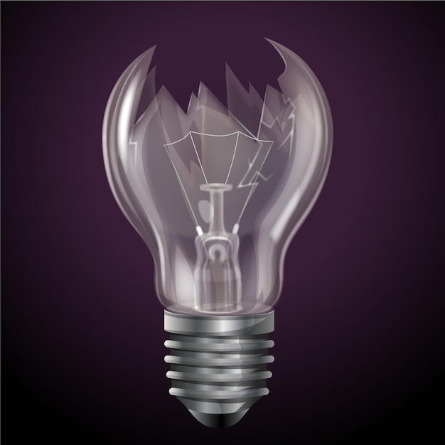 Broken bulb Blank Meme Template