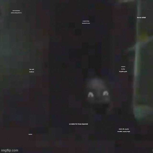 Creepy Stalking face | fear the darkness and the nothing which it is; be not afraid; a song for those abandoned by time; a hymn for the forgotten gods; the void beckons; a marker for those departed; death, life, equally beautiful, equally tragic; rejoice | made w/ Imgflip meme maker