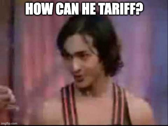 How can she slap | HOW CAN HE TARIFF? | image tagged in how can she slap | made w/ Imgflip meme maker