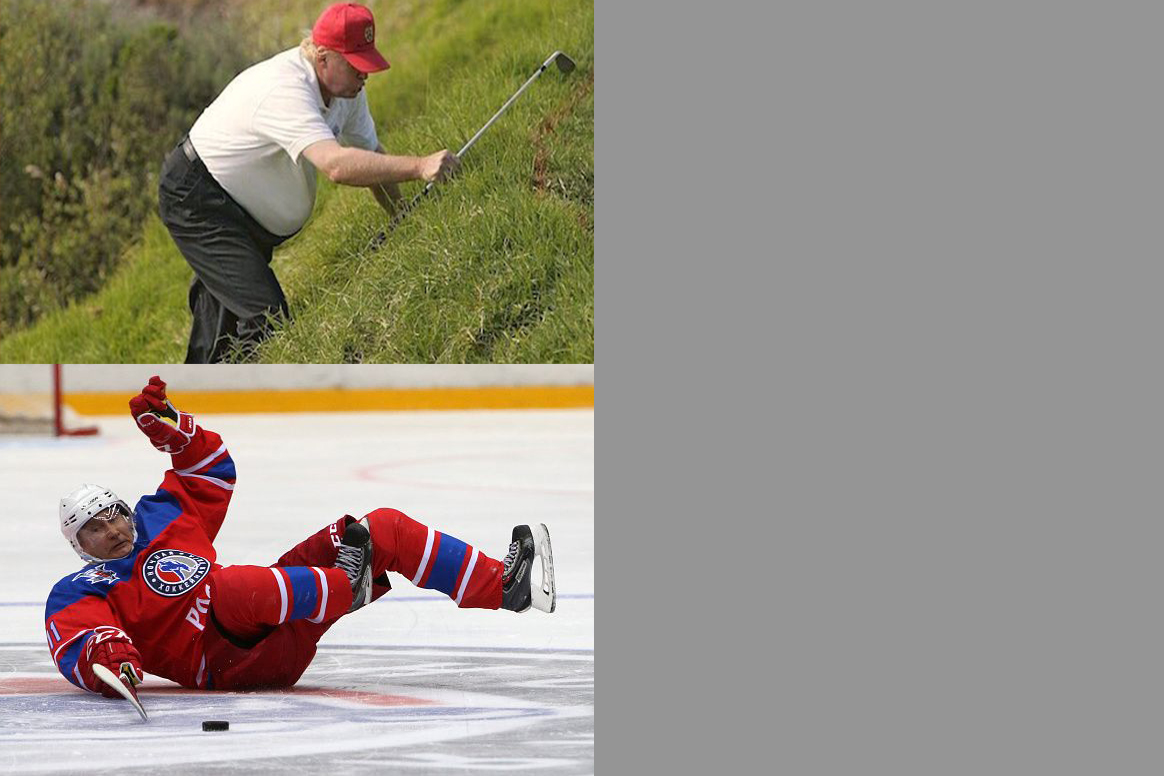 Trump & Putin...same handicap Blank Meme Template