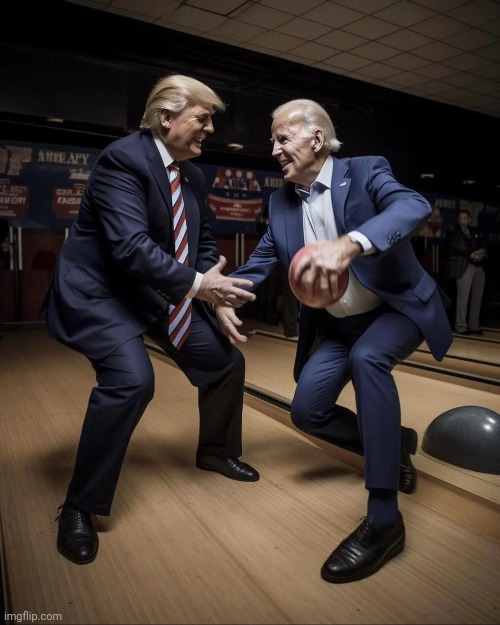 Biden balling in a bowling alley? | image tagged in msmg,memes | made w/ Imgflip meme maker