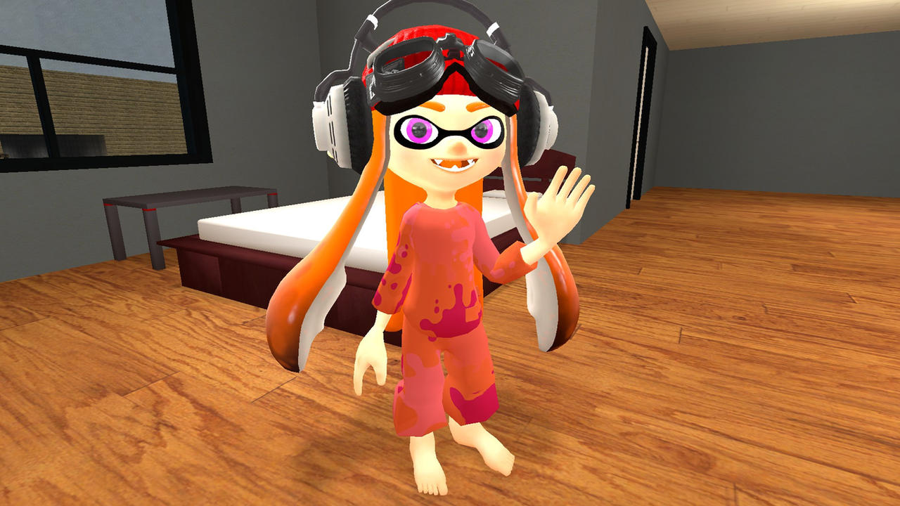 inkling meggy in pyjamas Blank Meme Template