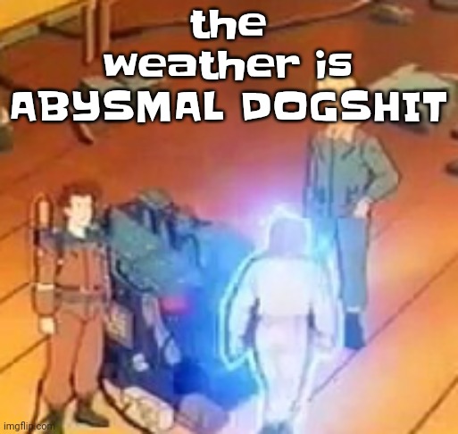 Eugh | the weather is ABYSMAL DOGSHIT | image tagged in very bright | made w/ Imgflip meme maker