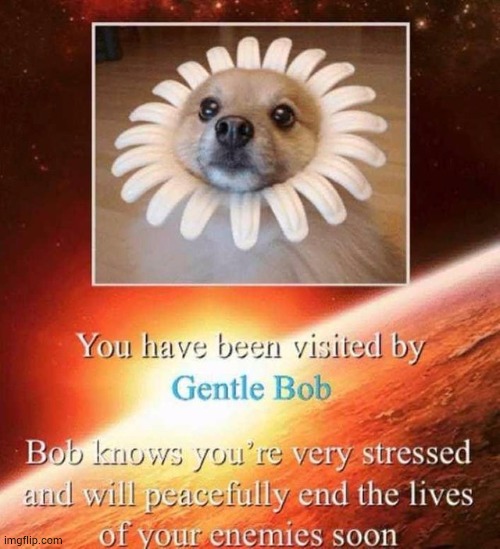 Flower Doggo ^(°u°)^ | made w/ Imgflip meme maker