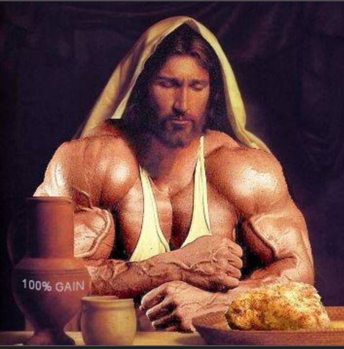 Stron Jesus Blank Meme Template