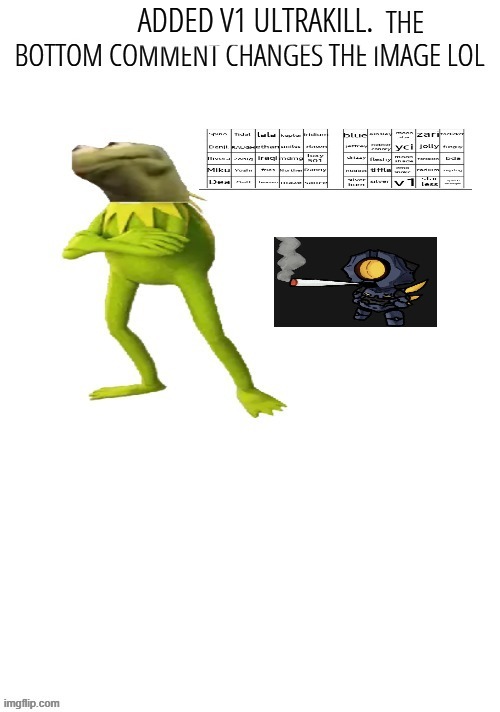 ADDED V1 ULTRAKILL. | made w/ Imgflip meme maker