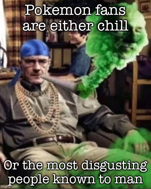 Waltuh | Pokemon fans are either chill; Or the most disgusting people known to man | image tagged in waltuh,msmg | made w/ Imgflip meme maker