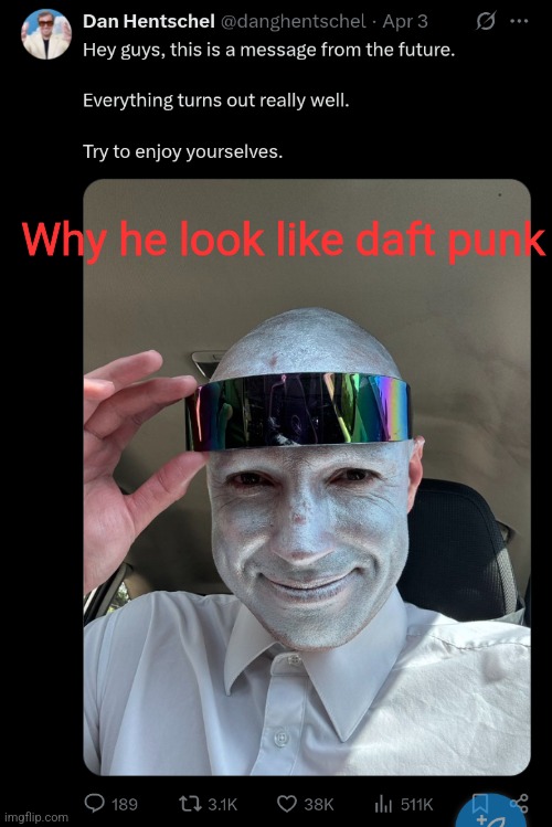 Why he look like daft punk | made w/ Imgflip meme maker