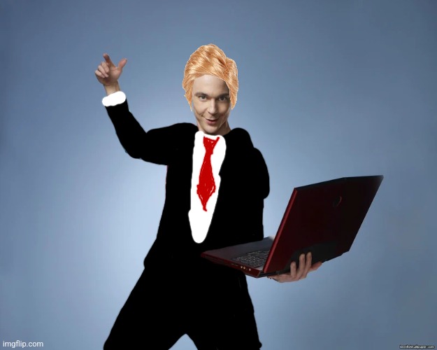sheldon cooper laptop | image tagged in sheldon cooper laptop | made w/ Imgflip meme maker