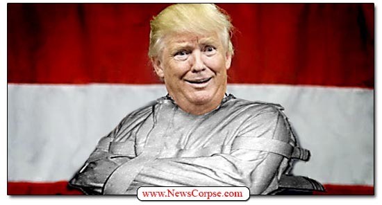 trump insane asylum strait jacket senile dementia crazy Blank Meme Template