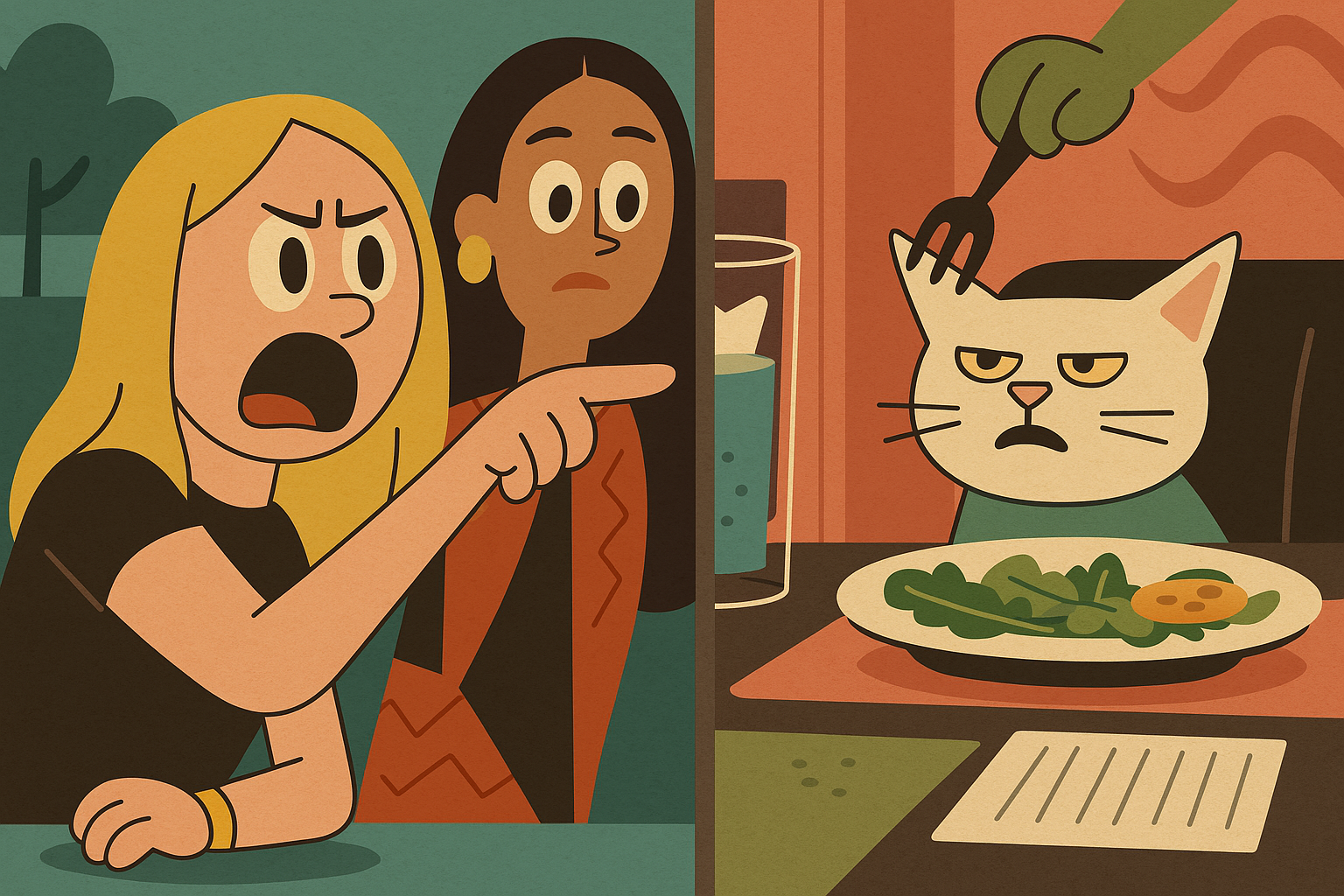 Woman Yells At Cat Hannah-Barberra/Golden Books Blank Meme Template