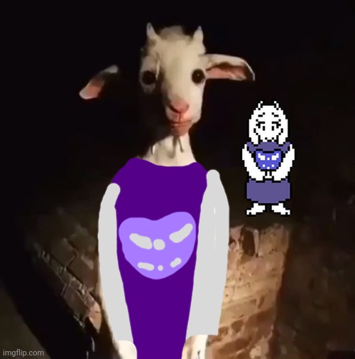 Made this outta boredom | image tagged in standing goat | made w/ Imgflip meme maker
