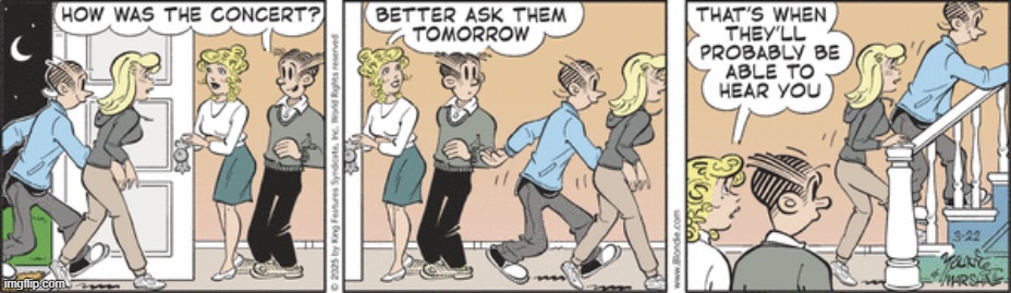Blondie | image tagged in comics | made w/ Imgflip meme maker