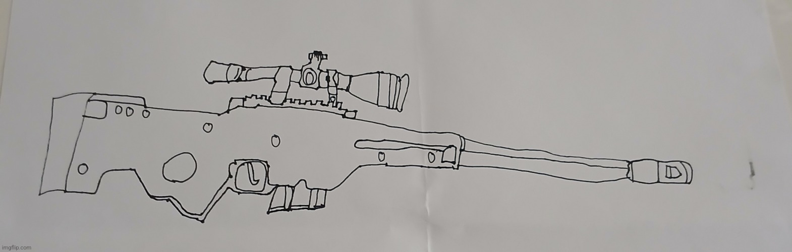 I drew a sniper | image tagged in awp | made w/ Imgflip meme maker