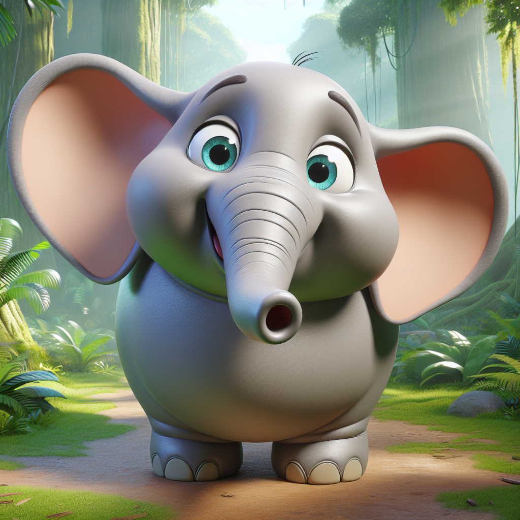 Ellie the green elephant bringing good luck at bingo Blank Meme Template