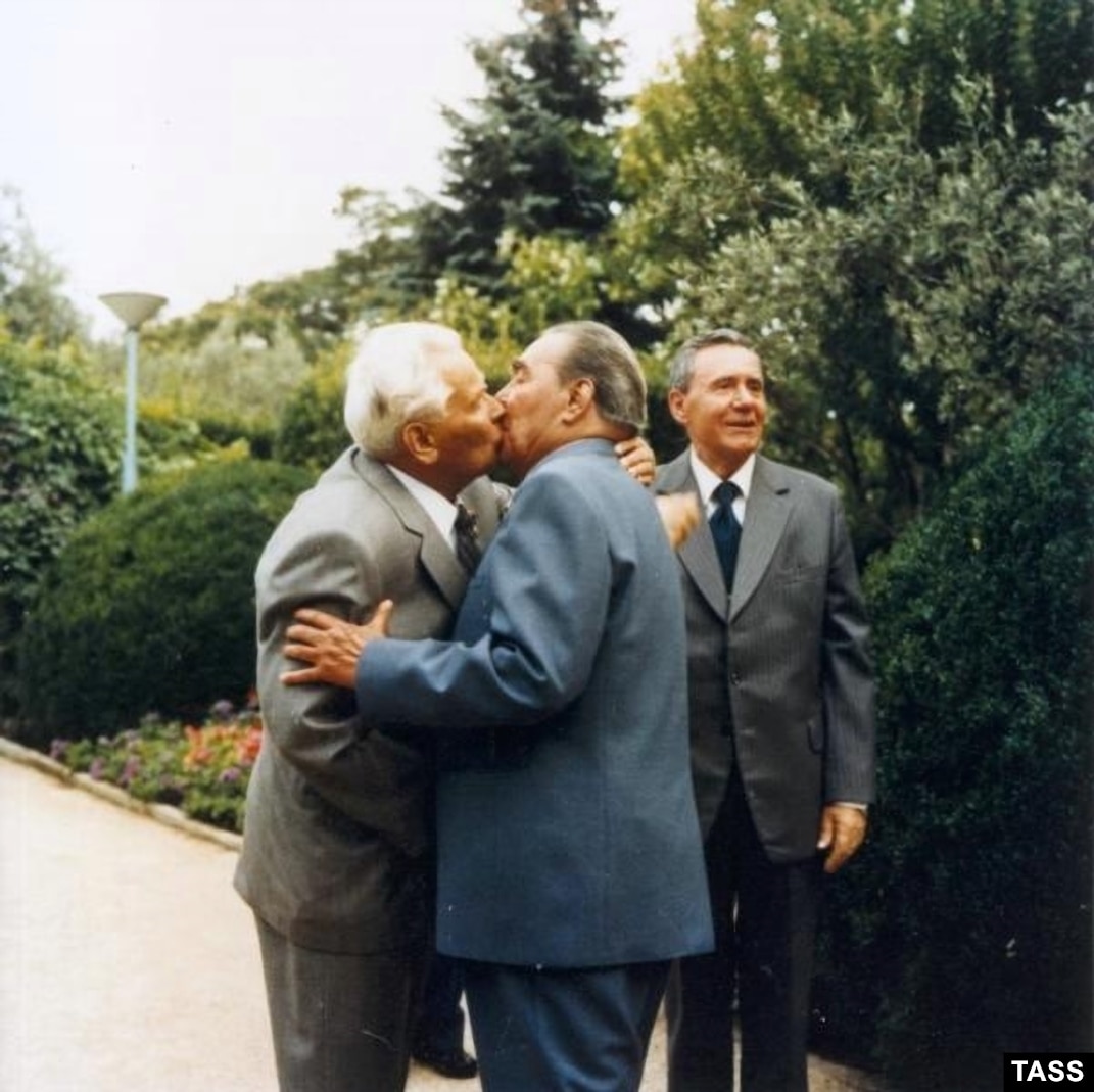 communists kissing Blank Meme Template