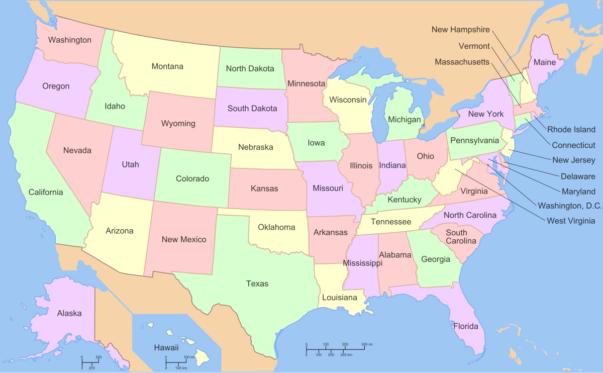 USA map Blank Meme Template