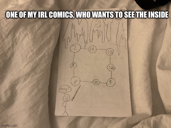 ONE OF MY IRL COMICS, WHO WANTS TO SEE THE INSIDE | made w/ Imgflip meme maker