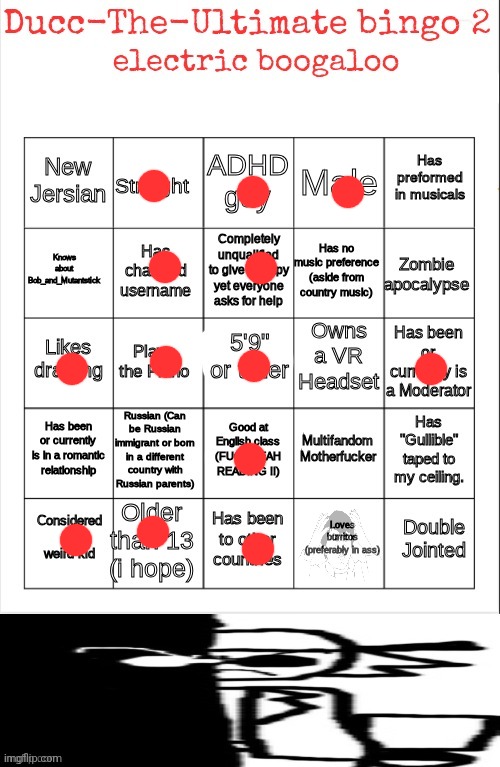 Ducc-The-Ultimate bingo 2 electric boogaloo | image tagged in ducc-the-ultimate bingo 2 electric boogaloo | made w/ Imgflip meme maker