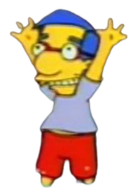 Milhouse Hands Up Blank Meme Template