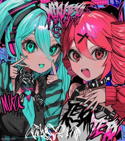 miku teto on the wall whos the baddest bitch of them all | image tagged in kk | made w/ Imgflip meme maker