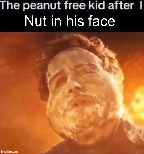 Nut in his face | made w/ Imgflip meme maker