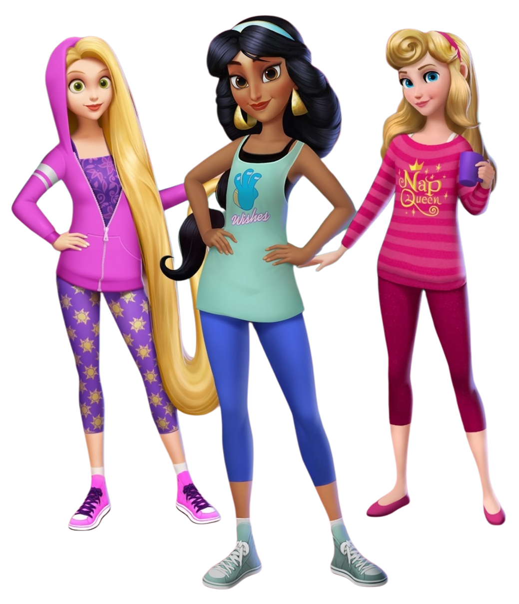 PNG Jasmine, Rapunzel y Aurora comfy squad Blank Meme Template