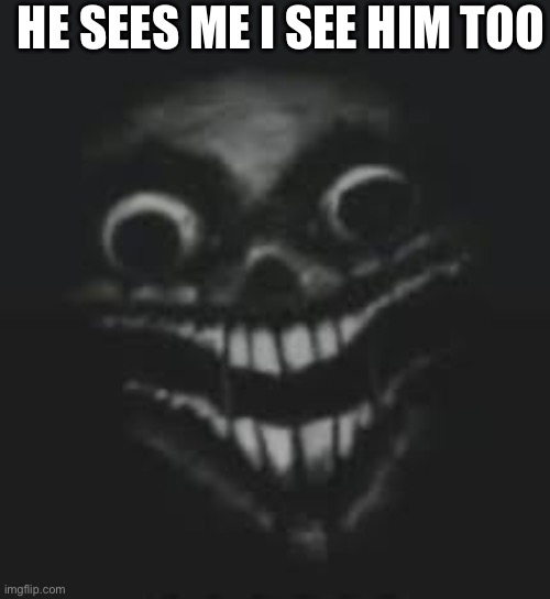 Hi there | HE SEES ME I SEE HIM TOO | image tagged in hi there | made w/ Imgflip meme maker