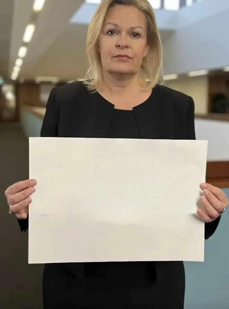 Faeser sign Blank Meme Template